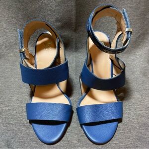 JOE’S blue wrap around studded heels